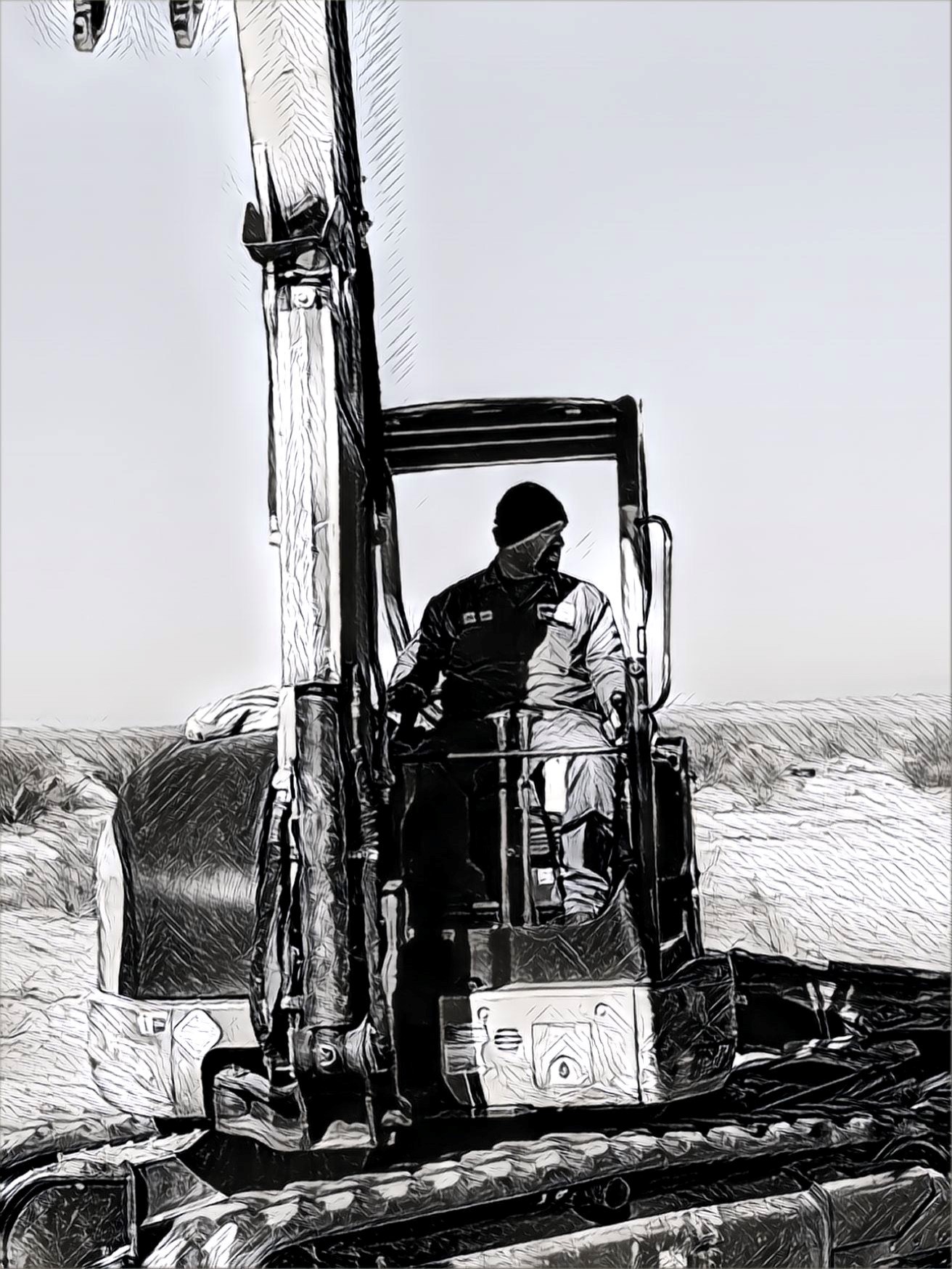 Matt Day Aboard His Excavator